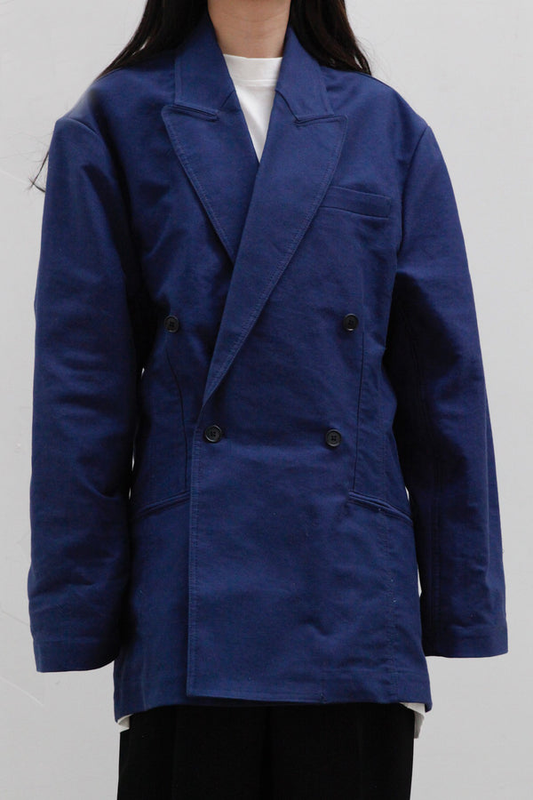 Hed Mayner waist db jacket SS22_J22_NVY/COT